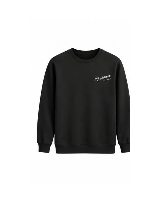 Mezatçı Dayı Atatürk İmzası Baskılı Uzun Kollu Sweatshirt