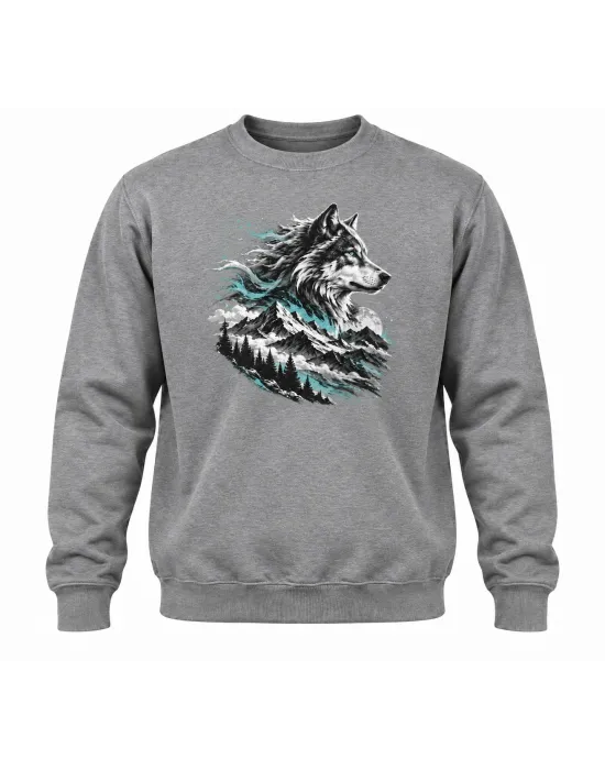 Mezatçı Dayı Göktürkçe Baskılı Uzun Kollu Sweatshirt