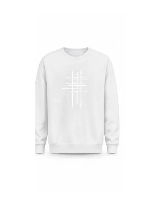 Mezatçı Dayı Çizgi Baskılı Uzun Kollu Sweatshirt