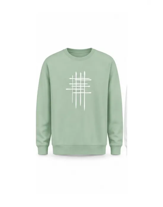 Mezatçı Dayı Çizgi Baskılı Uzun Kollu Sweatshirt