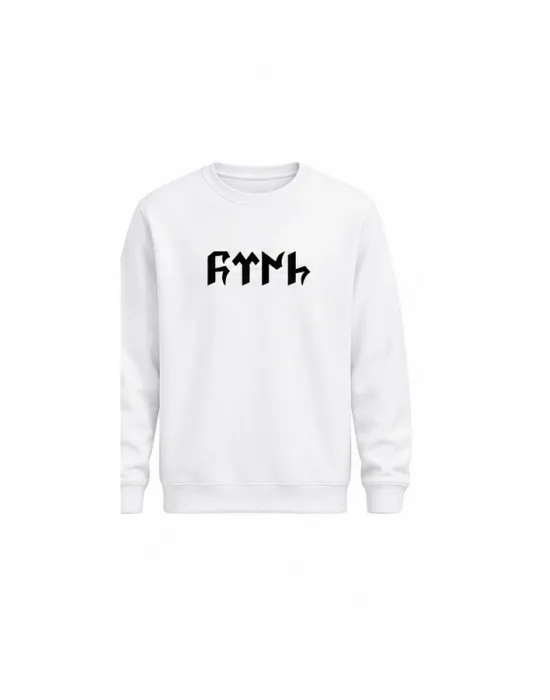 Mezatçı Dayı Göktürk Sembolü Baskılı Uzun Kollu Sweatshirt