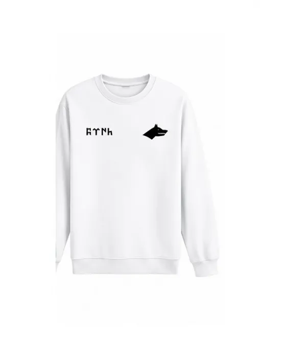 Mezatçı Dayı Göktürk Bozkurt Baskılı Uzun Kollu Sweatshirt