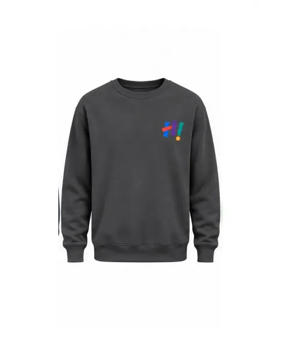 Mezatçı Dayı Hi Sembolü Baskılı Uzun Kollu Sweatshirt