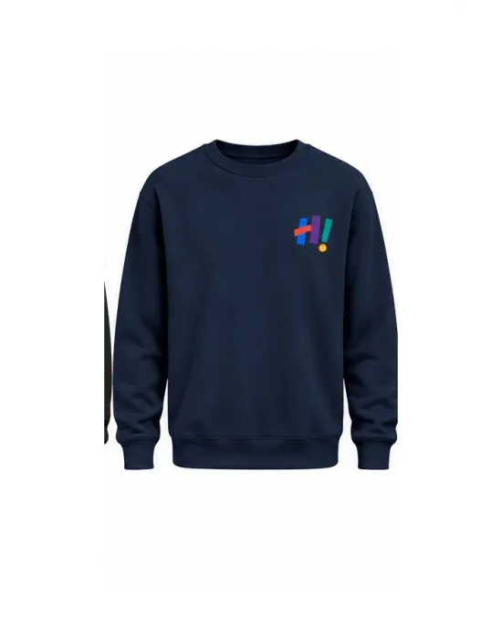 Mezatçı Dayı Hi Sembolü Baskılı Uzun Kollu Sweatshirt