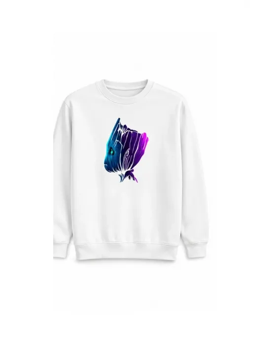 Mezatçı Dayı Ağaç Karakteri Baskılı Uzun Kollu Sweatshirt