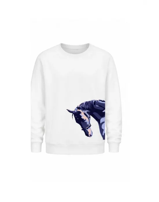 Mezatçı Dayı At Başı Baskılı Uzun Kollu Sweatshirt
