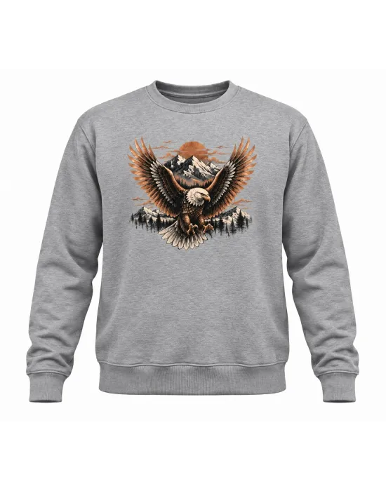 Mezatçı Dayı Katana Baskılı Uzun Kollu Sweatshirt