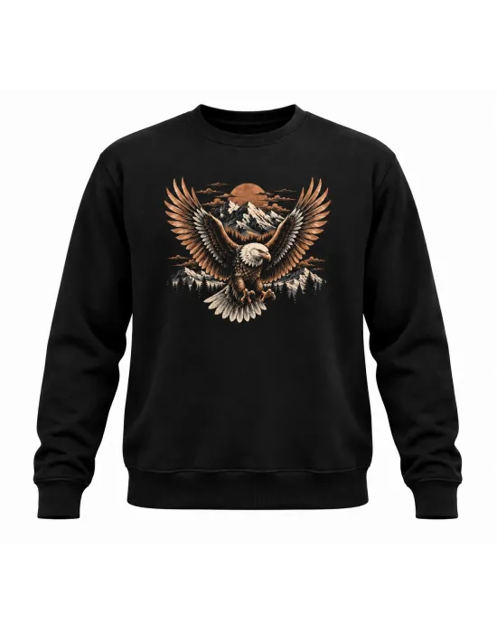 Mezatçı Dayı Katana Baskılı Uzun Kollu Sweatshirt