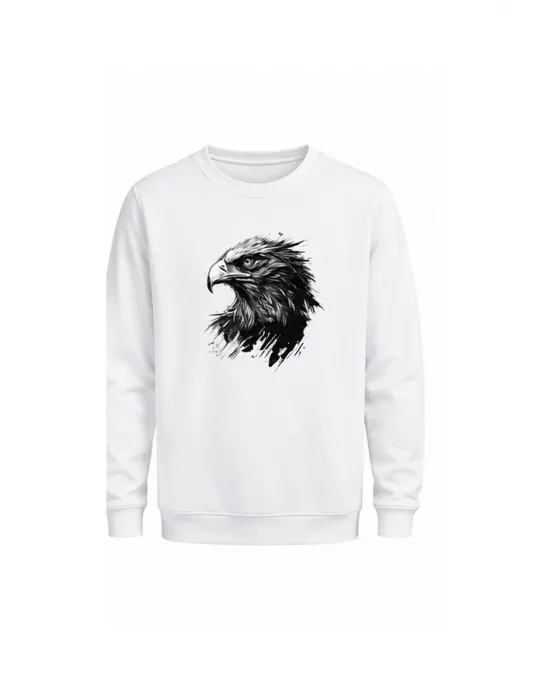 Mezatçı Dayı Kartal Baskılı Uzun Kollu Sweatshirt