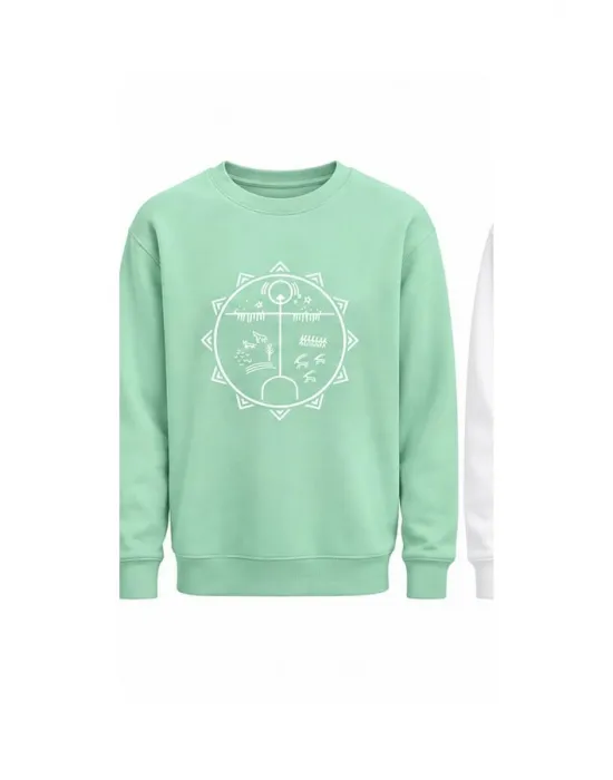 Mezatçı Dayı Kam Davulu Baskılı Uzun Kollu Sweatshirt