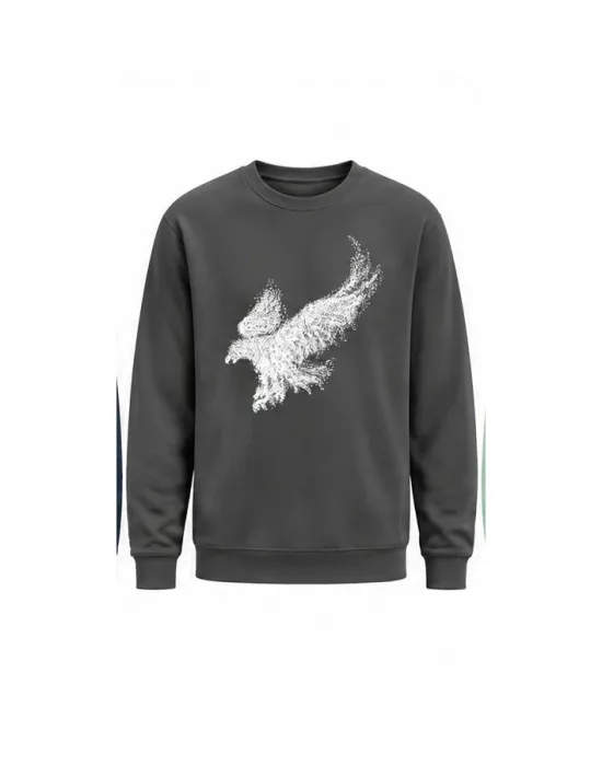 Mezatçı Dayı Karavan Baskılı Uzun Kollu Sweatshirt