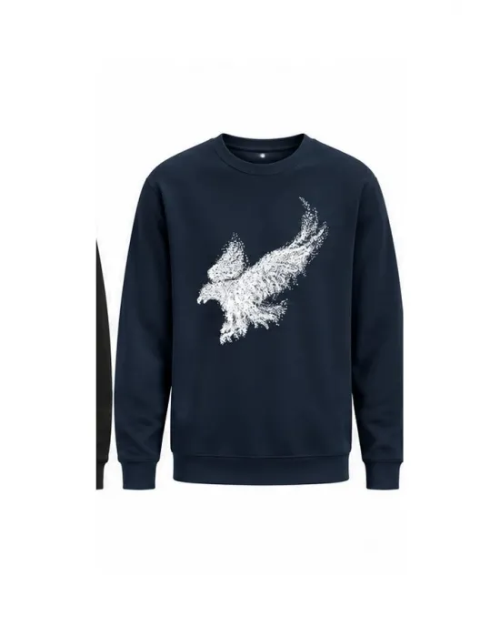 Mezatçı Dayı Karavan Baskılı Uzun Kollu Sweatshirt