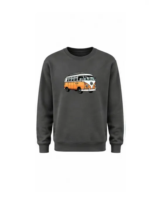 Mezatçı Dayı Uçan Kartal Baskılı Uzun Kollu Sweatshirt