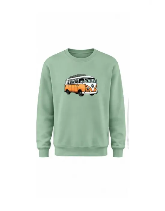 Mezatçı Dayı Uçan Kartal Baskılı Uzun Kollu Sweatshirt