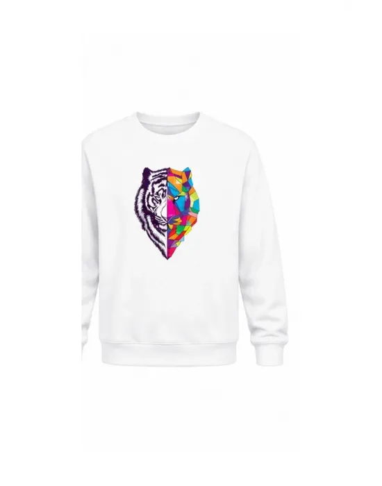 Mezatçı Dayı Kaplan Baskılı Uzun Kollu Sweatshirt