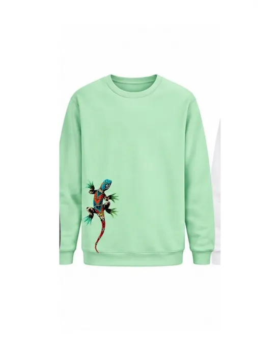 Mezatçı Dayı Kertenkele Baskılı Uzun Kollu Sweatshirt