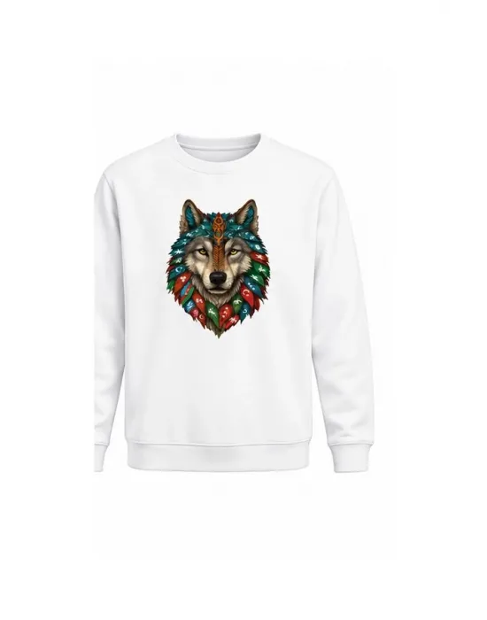 Mezatçı Dayı Kurt V6 Baskılı Uzun Kollu Sweatshirt
