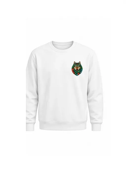 Mezatçı Dayı Kurt V3 Küçük Baskı Baskılı Uzun Kollu Sweatshirt