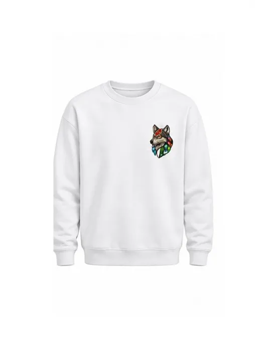 Mezatçı Dayı Kurt V6 Minimal Baskılı Uzun Kollu Sweatshirt