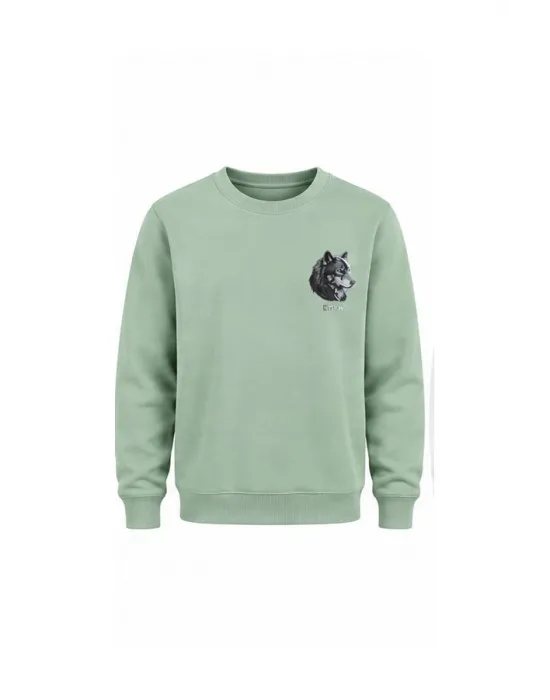 Mezatçı Dayı Kurt V9 Minimalist Baskılı Uzun Kollu Sweatshirt