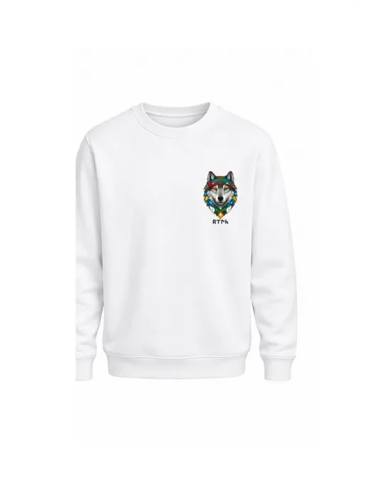 Mezatçı Dayı Kurt V10 Minimal Baskılı Uzun Kollu Sweatshirt