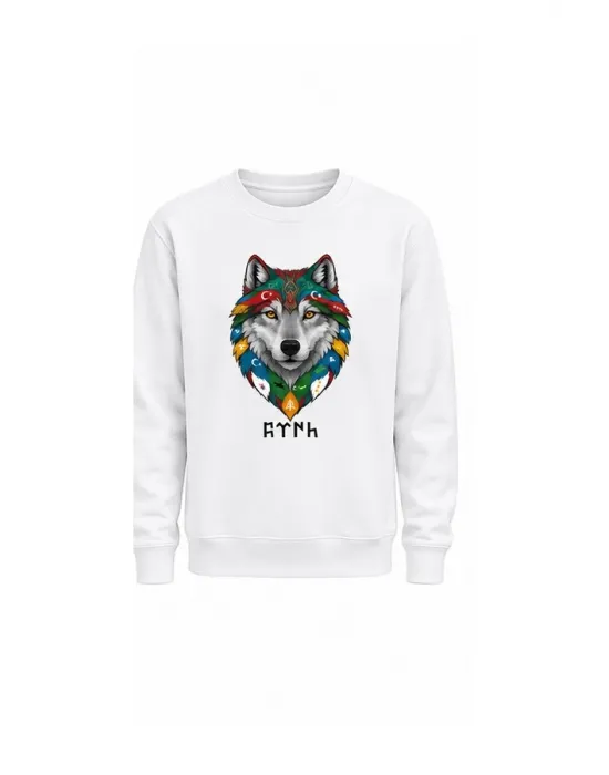 Mezatçı Dayı Kurt V10 Baskılı Uzun Kollu Sweatshirt
