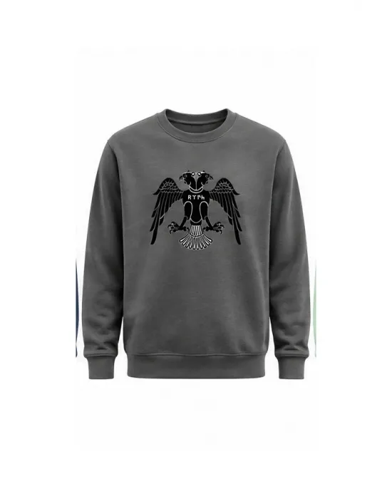 Mezatçı Dayı Selçuklu Kartalı Baskılı Uzun Kollu Sweatshirt