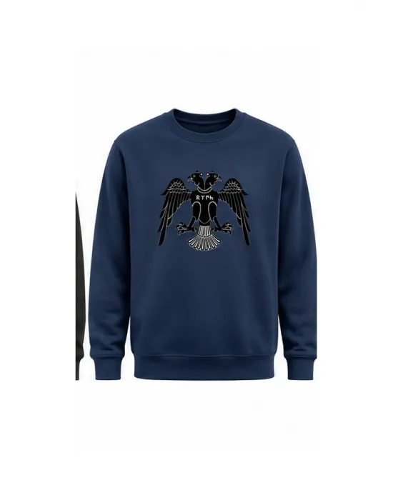 Mezatçı Dayı Selçuklu Kartalı Baskılı Uzun Kollu Sweatshirt