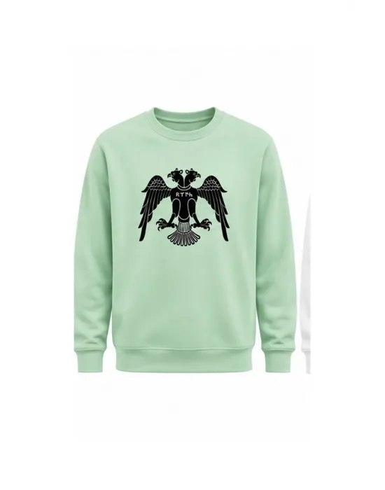Mezatçı Dayı Selçuklu Kartalı Baskılı Uzun Kollu Sweatshirt