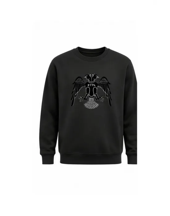 Mezatçı Dayı Selçuklu Kartalı Baskılı Uzun Kollu Sweatshirt