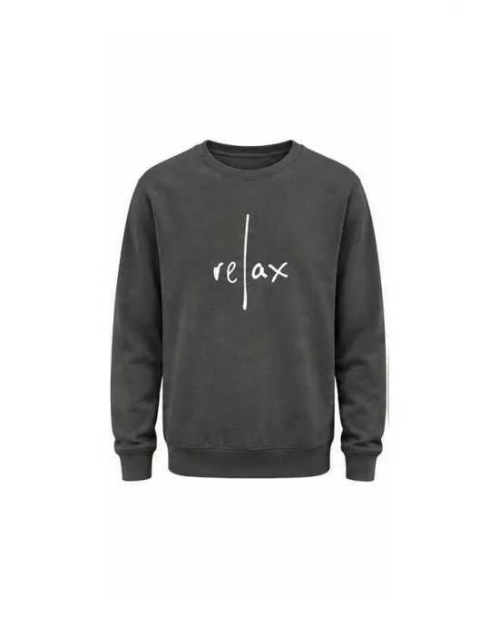Mezatçı Dayı Relax Baskılı Uzun Kollu Sweatshirt
