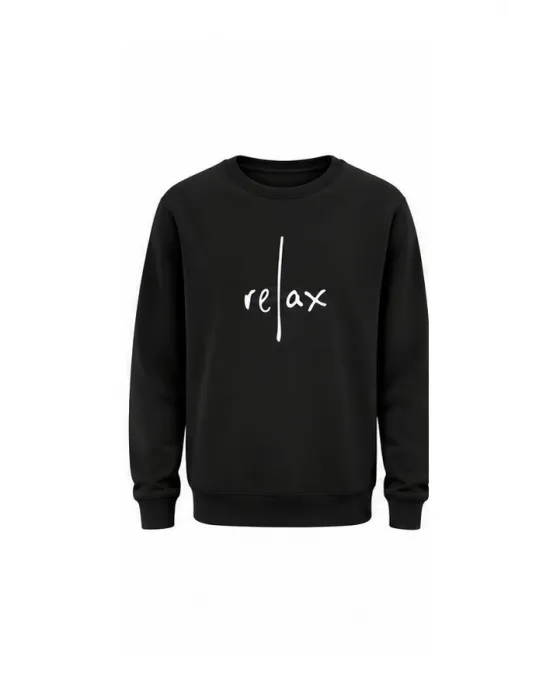 Mezatçı Dayı Relax Baskılı Uzun Kollu Sweatshirt
