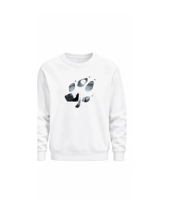 Mezatçı Dayı Pençe Baskılı Uzun Kollu Sweatshirt