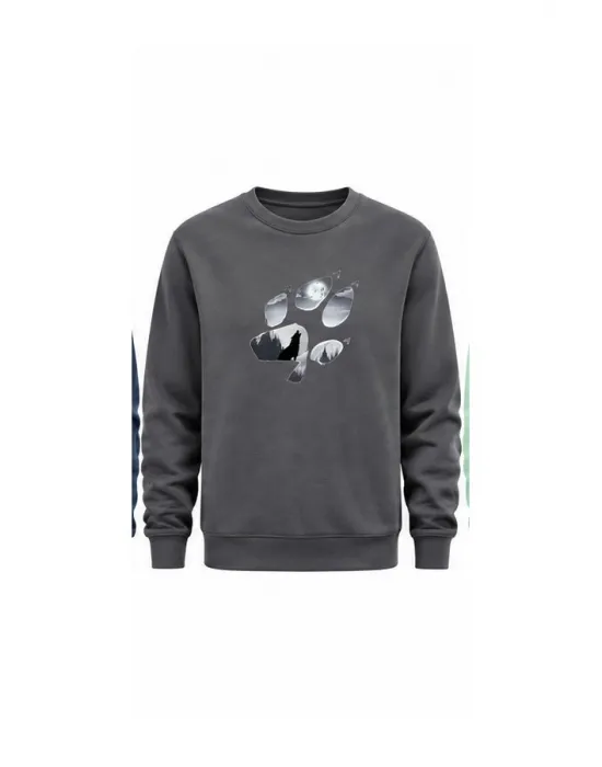 Mezatçı Dayı Pençe Baskılı Uzun Kollu Sweatshirt