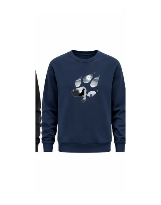 Mezatçı Dayı Pençe Baskılı Uzun Kollu Sweatshirt
