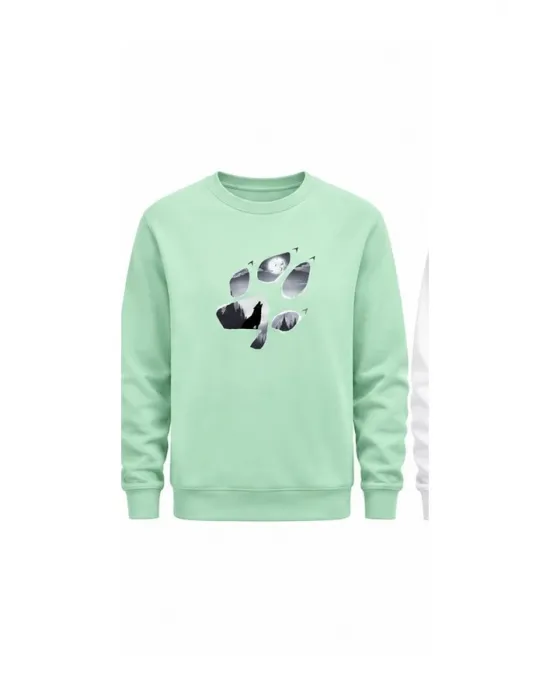 Mezatçı Dayı Pençe Baskılı Uzun Kollu Sweatshirt