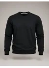 SİYAH 2 İplik Sweatshirt