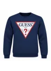 GUESS LACİVERT Sweatshirt