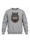 Mezatçı Dayı Aslan Baskılı Uzun Kollu Sweatshirt