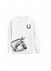 Mezatçı Dayı At Baskılı Uzun Kollu Sweatshirt