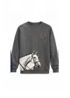 Mezatçı Dayı At Baskılı Uzun Kollu Sweatshirt