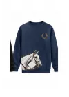 Mezatçı Dayı At Baskılı Uzun Kollu Sweatshirt