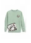 Mezatçı Dayı At Baskılı Uzun Kollu Sweatshirt
