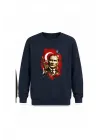 Mezatçı Dayı Atatürk Silüeti Baskılı Uzun Kollu Sweatshirt