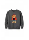 Mezatçı Dayı Ayı 2 Baskılı Uzun Kollu Sweatshirt