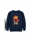 Mezatçı Dayı Ayı 2 Baskılı Uzun Kollu Sweatshirt
