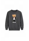 Mezatçı Dayı Ayı 5 Baskılı Uzun Kollu Sweatshirt