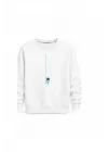 Mezatçı Dayı Astronot Baskılı Uzun Kollu Sweatshirt