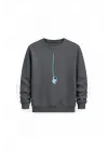 Mezatçı Dayı Astronot Baskılı Uzun Kollu Sweatshirt
