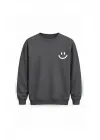 Mezatçı Dayı Emoji Baskılı Uzun Kollu Sweatshirt